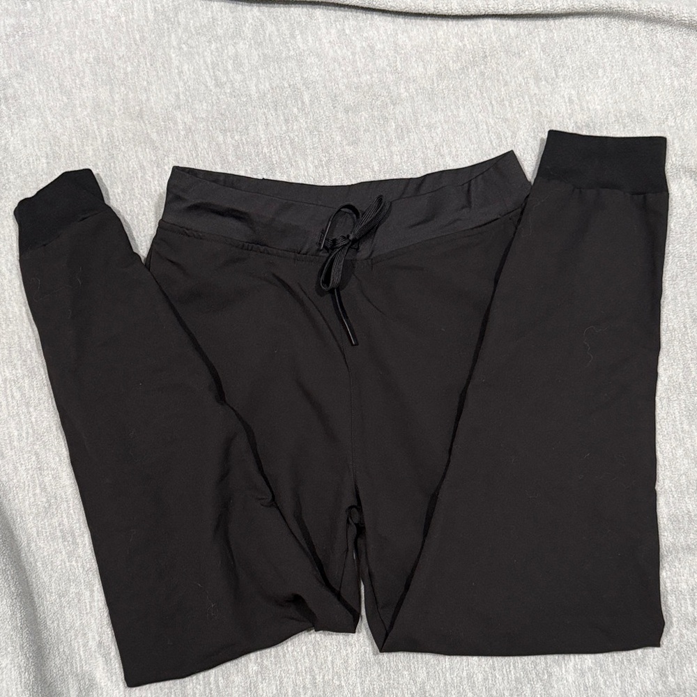 Mandala Scrub Pants 9 Pocket Joggers - Black